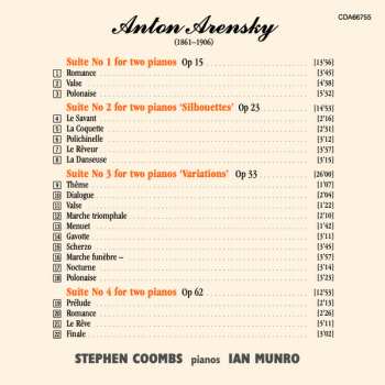 CD Anton Stepanovich Arensky: Suites for Two Pianos 302924