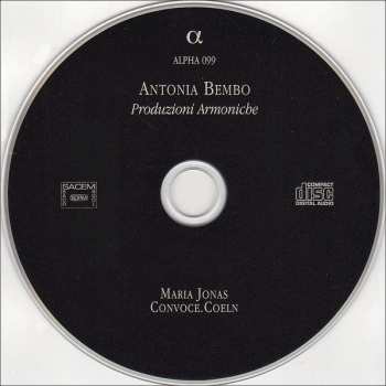 CD Antonia Bembo: Produzioni Armoniche 355155
