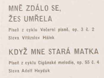 LP Antonín Dvořák: Biblické Písně / Mně Se Zdálo / Když Mne Stará Matka 140111