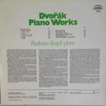 LP Antonín Dvořák: Dvořák Piano Works - Mazurkas - Dumka And Furiant - Impromptu In D Minor - Humoresque In F Sharp Major - Lullaby And Capriccio (76 1) 276881
