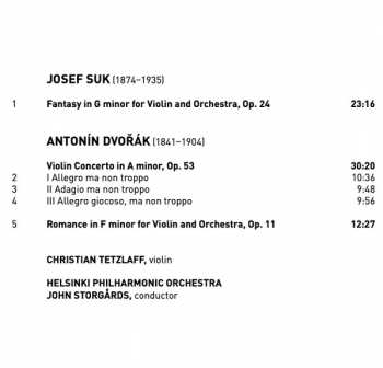 SACD Antonín Dvořák: Fantasy In G Minor / Violin Concerto In A Minor / Romance 149798