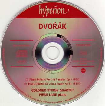 CD Antonín Dvořák: Piano Quintets Opp 5 & 81 303000
