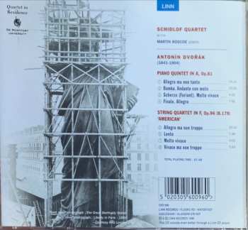 CD Antonín Dvořák: Piano Qunitet In A / String Quartet In F 'American'