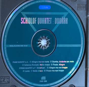 CD Antonín Dvořák: Piano Qunitet In A / String Quartet In F 'American' 424109