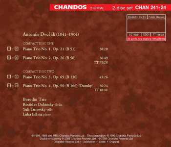 2CD Antonín Dvořák: Piano Trios Nos 1 - 4 416248
