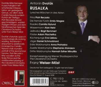 3CD Antonín Dvořák: Rusalka 378585