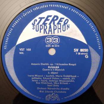 4LP Antonín Dvořák: Antonín Dvořák – Rusalka, Op. 114