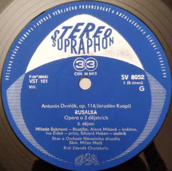 4LP Antonín Dvořák: Antonín Dvořák – Rusalka, Op. 114