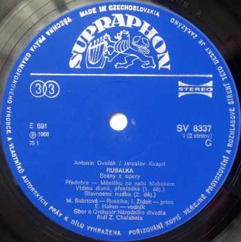 LP Antonín Dvořák: Rusalka (Výběr Scén) 525466