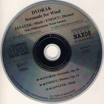 CD Antonín Dvořák: Serenade For Wind / Mládí / Dixtuor 414430