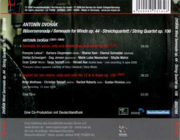 CD Antonín Dvořák: Serenade For Winds Op. 44 • String Quartet No. 13 100209