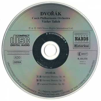 CD Antonín Dvořák: Slavonic Dances (Complet) / Carnival Overture 336548