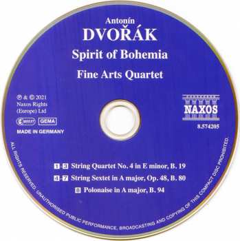 CD Antonín Dvořák: Spirit Of Bohemia / String Quartets • 9 335267