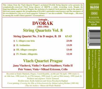 CD Antonín Dvořák: String Quartets Vol. 8 (No.3 In D Major) 333194