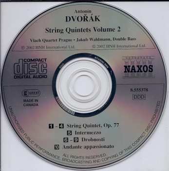 CD Antonín Dvořák: String Quintets Volume 2, Op. 77 196028