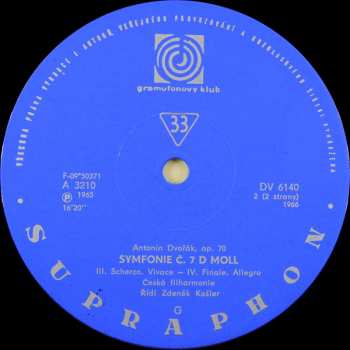 LP Antonín Dvořák: Symfonie Č. 7 D Moll 52907