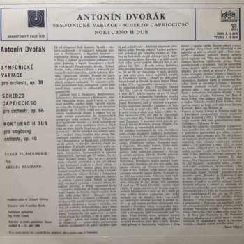 LP Antonín Dvořák: Symfonické Variace / Scherzo Capriccioso / Nokturno 532829