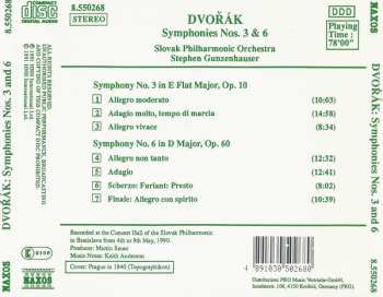 CD Antonín Dvořák: Symphonies No. 3, Op. 10 • No. 6, Op. 60 255627