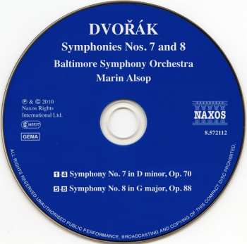 CD Antonín Dvořák: Symphonies Nos. 7 and 8 285167