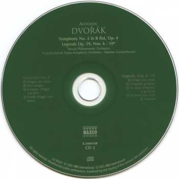 CD Antonín Dvořák: Symphony No. 2 / Legends Op. 59, Nos. 6-10 427987
