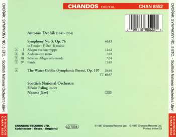 CD Antonín Dvořák: Symphony No. 5 (In F Major, Op. 76) – The Water Goblin (Symphonic Poem, Op. 107)