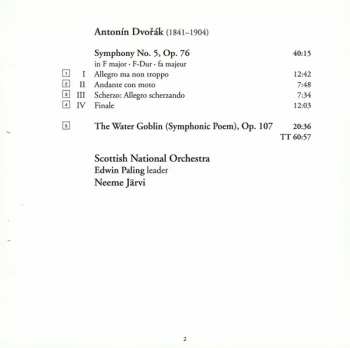 CD Antonín Dvořák: Symphony No. 5 (In F Major, Op. 76) – The Water Goblin (Symphonic Poem, Op. 107)