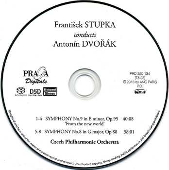 SACD Antonín Dvořák: Tribute To František Stupka, Symphony No.9 Op. 95 'From The New World', Symphony No.8, Op. 88 'English' LTD 510463