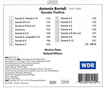 CD Antonio Bertali: Sonate Festive 325043