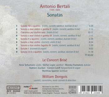 CD Antonio Bertali: Sonates 320061
