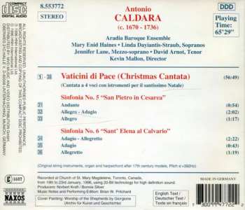CD Antonio Caldara: Christmas Cantata (Vaticini di Pace) / Sinfonias Nos. 5 & 6 290420