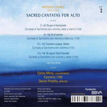 CD Antonio de Literes: Sacred Cantatas For Alto 348424