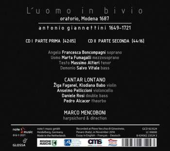 2CD Antonio Giannettini: L'uomo In Bivio 118291