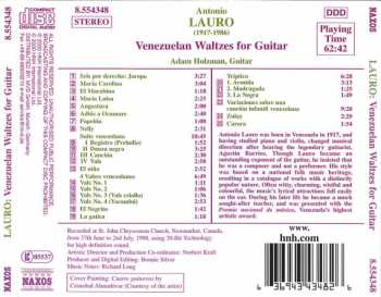 CD Antonio Lauro: Guitar Music, Vol. 1 - Venezuelan Waltzes For Guitar 330690