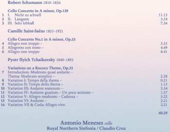 CD Antonio Meneses: Cello Concerto, Cello Concerto No. 1, Variations On A Rococo Theme 177091