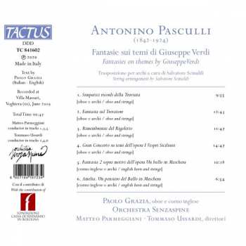 CD Antonio Pasculli: Fantasie Sui Temi di Giuseppe Verdi 301578