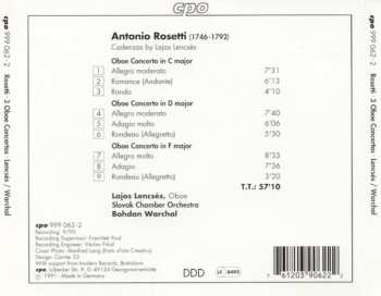 CD Antonio Rosetti: 3 Oboe Concertos 177068