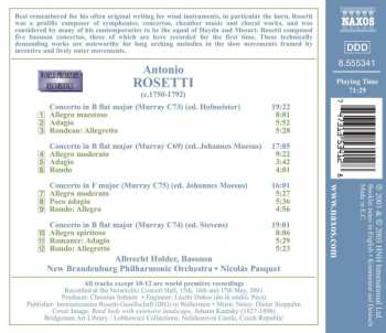 CD Antonio Rosetti: Bassoon Concertos 267481