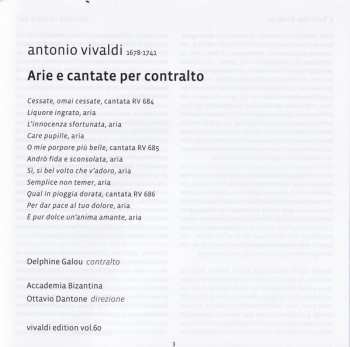 CD Antonio Vivaldi: Arie E Cantate Per Contralto 119541