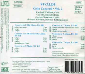 CD Antonio Vivaldi: Cello Concerti Vol. 2 (RV 400, 401, 408, 413, 422 & 531) 268446