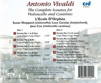 2CD Antonio Vivaldi: The Complete Sonatas for Violoncello & Continuo 154273