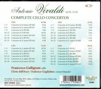 4CD/Box Set Antonio Vivaldi: Complete Cello Concertos 118278