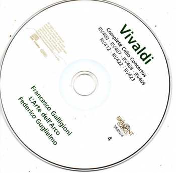 4CD/Box Set Antonio Vivaldi: Complete Cello Concertos 118278