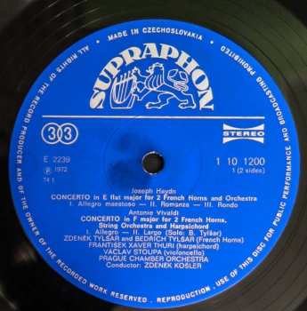 LP Antonio Vivaldi: Concerti Per Due Corni 434716