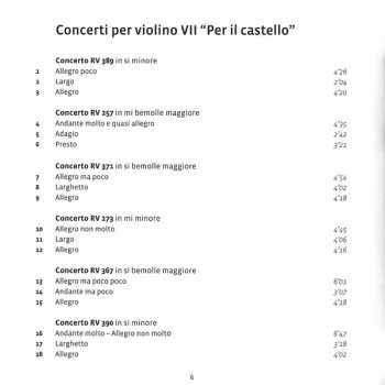 CD Antonio Vivaldi: Concerti Per Violino VII 'Per Il Castello' 300043
