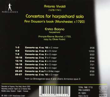 CD Antonio Vivaldi: Concertos For Harpsichord Solo 319484