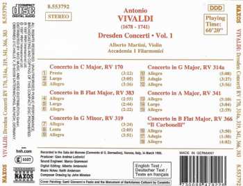 CD Antonio Vivaldi: Dresden Concerti Vol. 1 244436