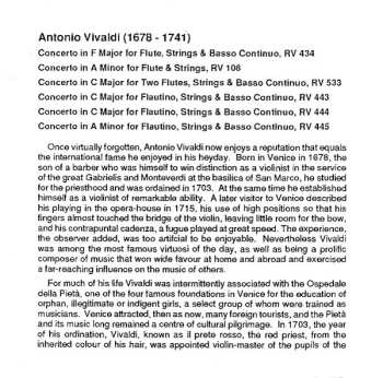 CD Antonio Vivaldi: Famous Flute Concerti 491908
