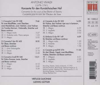 CD Antonio Vivaldi: Konzerte Für Den Kursächsischen Hof 250246