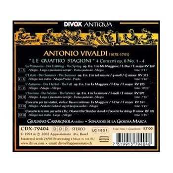 CD Antonio Vivaldi: Le Quattro Stagioni 425196