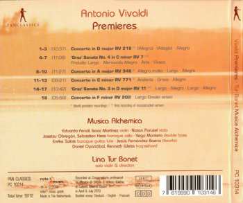 CD Antonio Vivaldi: Premieres (Violin Concertos & Sonatas) 412079